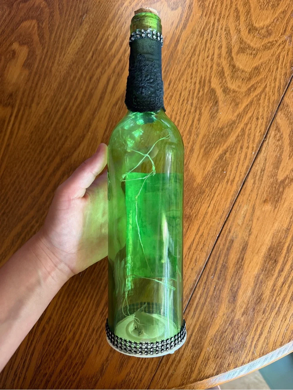 Halloween Green Spider Legs Decorative Bottle